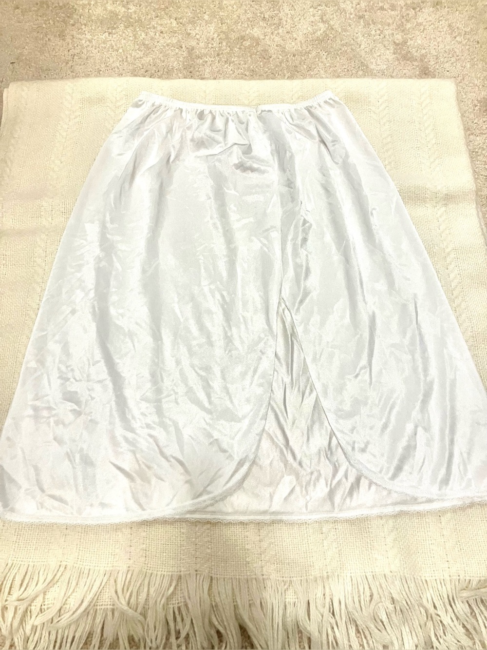 Vanity Fair White Half Slip Skirt